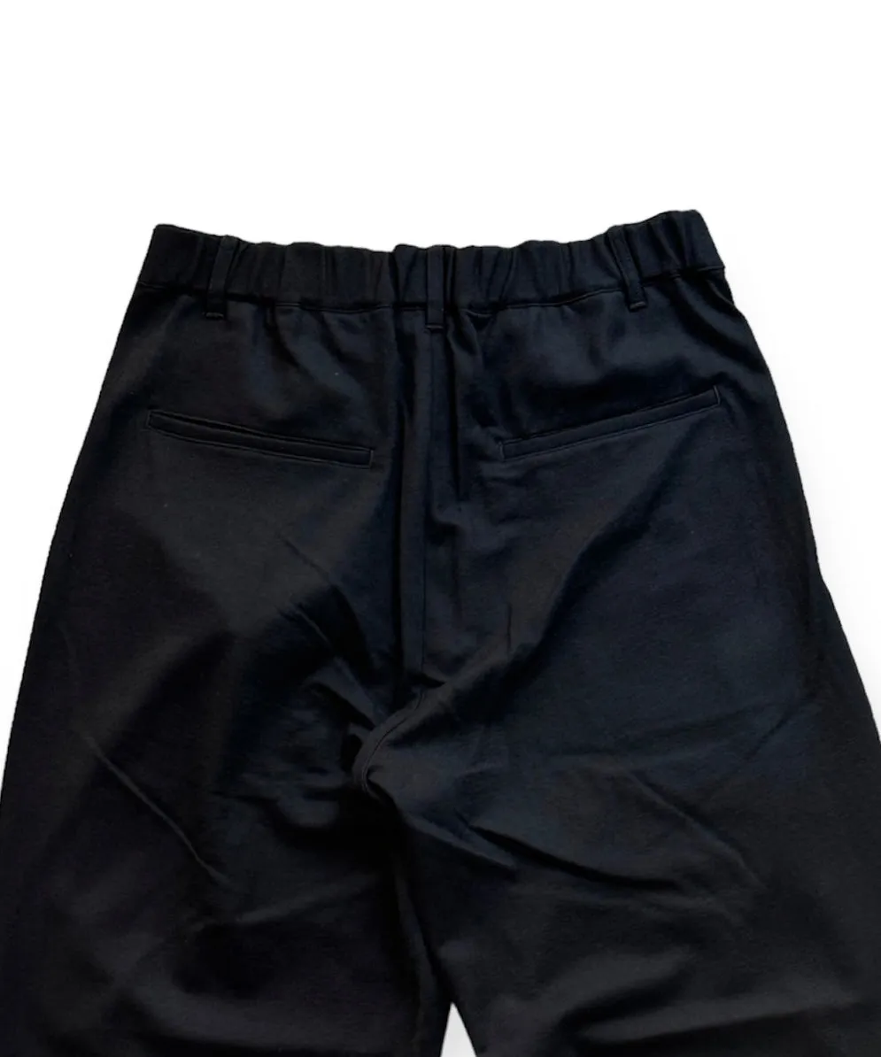 36G Wool Easy Trousers "BLACK"