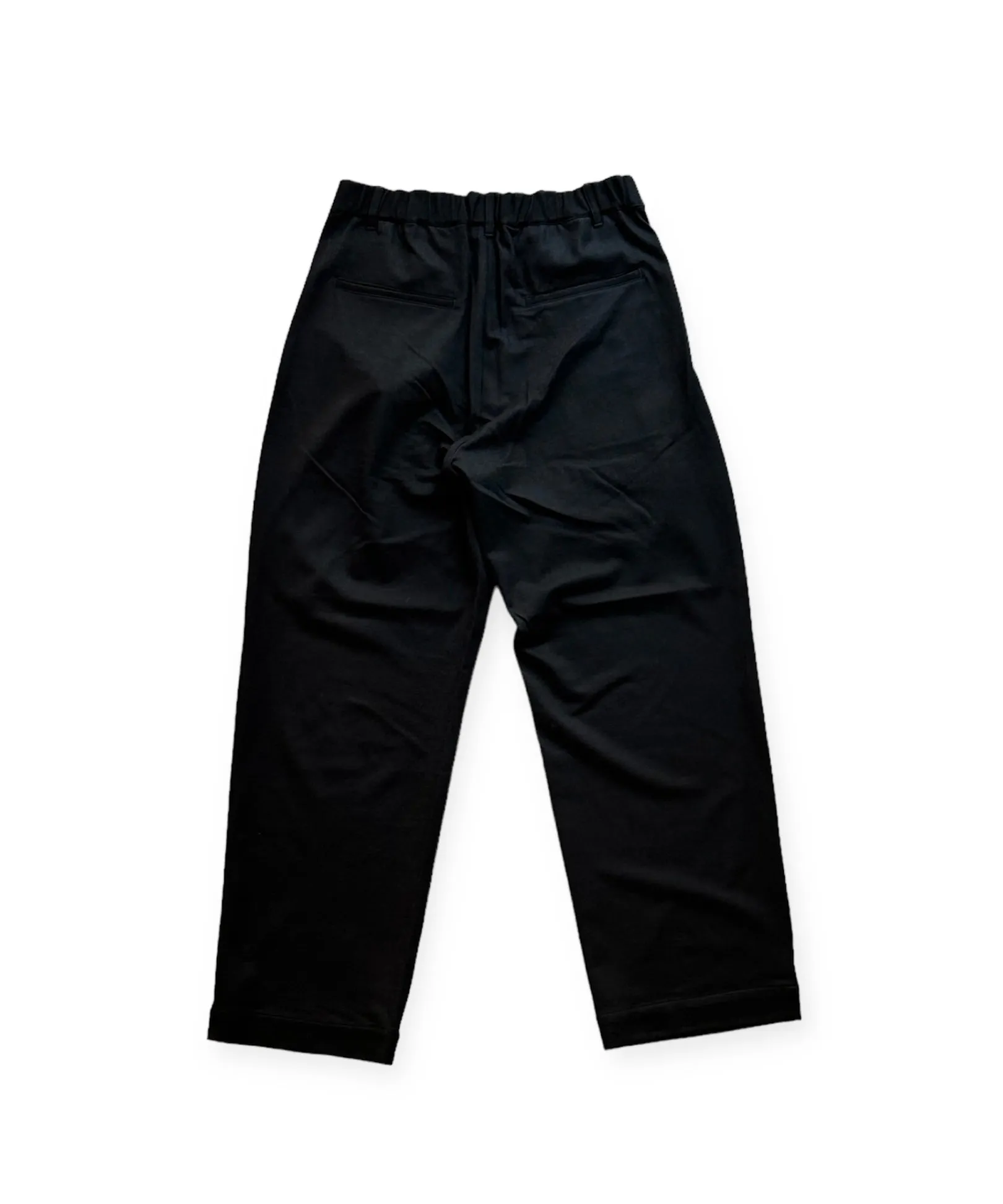 36G Wool Easy Trousers "BLACK"
