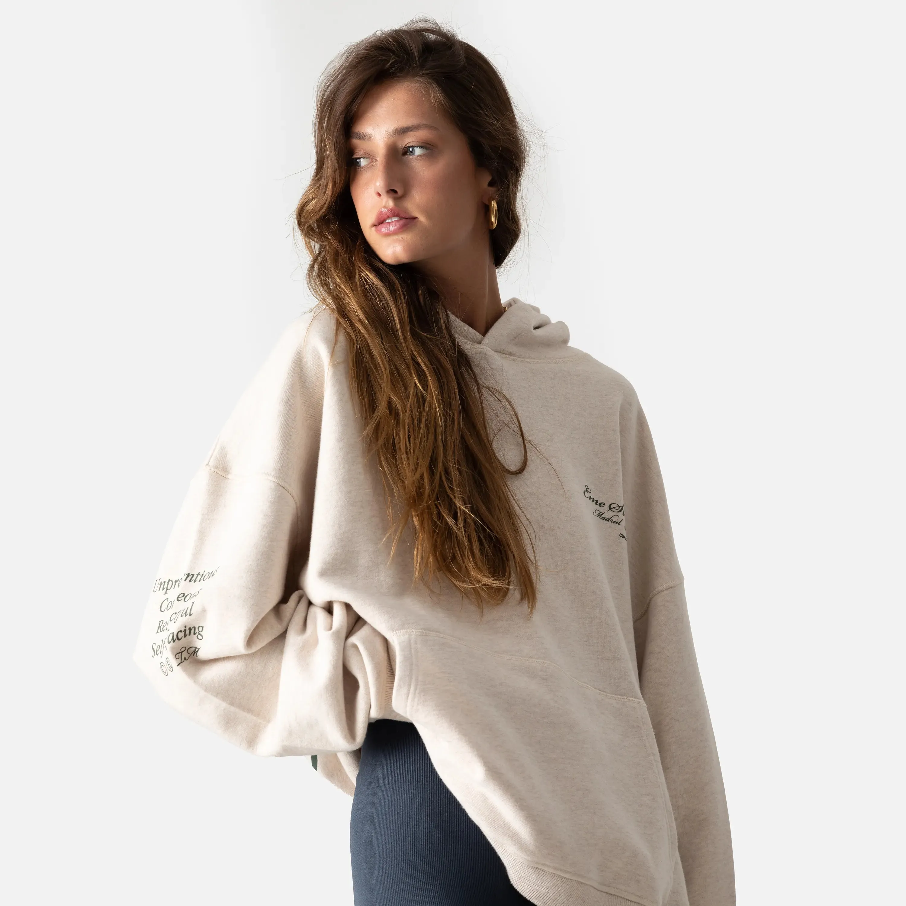 5135 Off Sand Oversized Hoodie