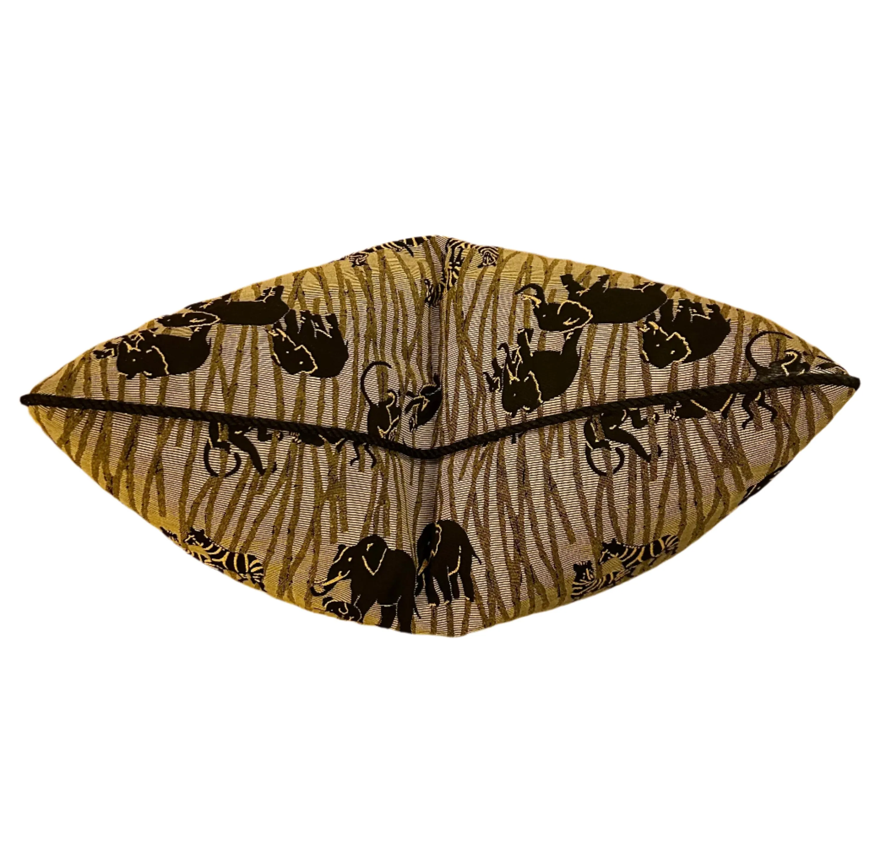 Accent Pillow, African Theme, Brown, Stripes, Square, Down Filled