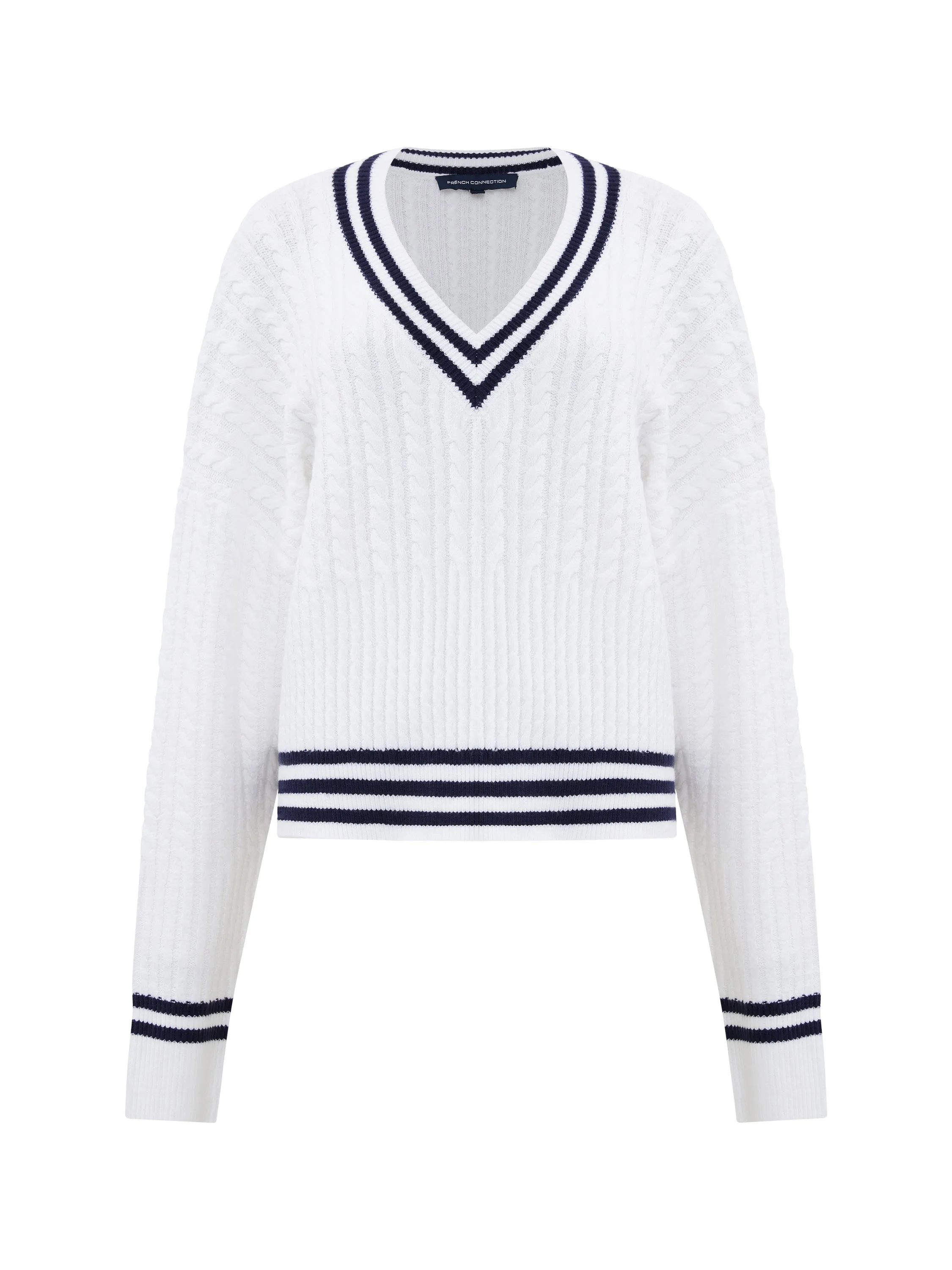 Babysoft Cable Knit V Neck Sweater