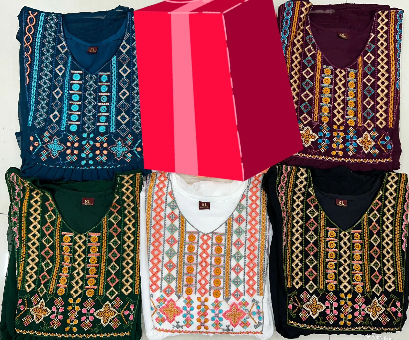 Blue Hills Charming 3.0 Short Tops In Heavy Embroidery Multi Color (549x06)