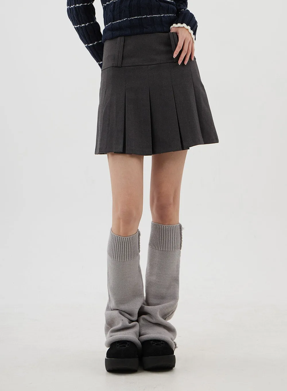 Cable Knit Stripe Crewneck Sweater CJ310