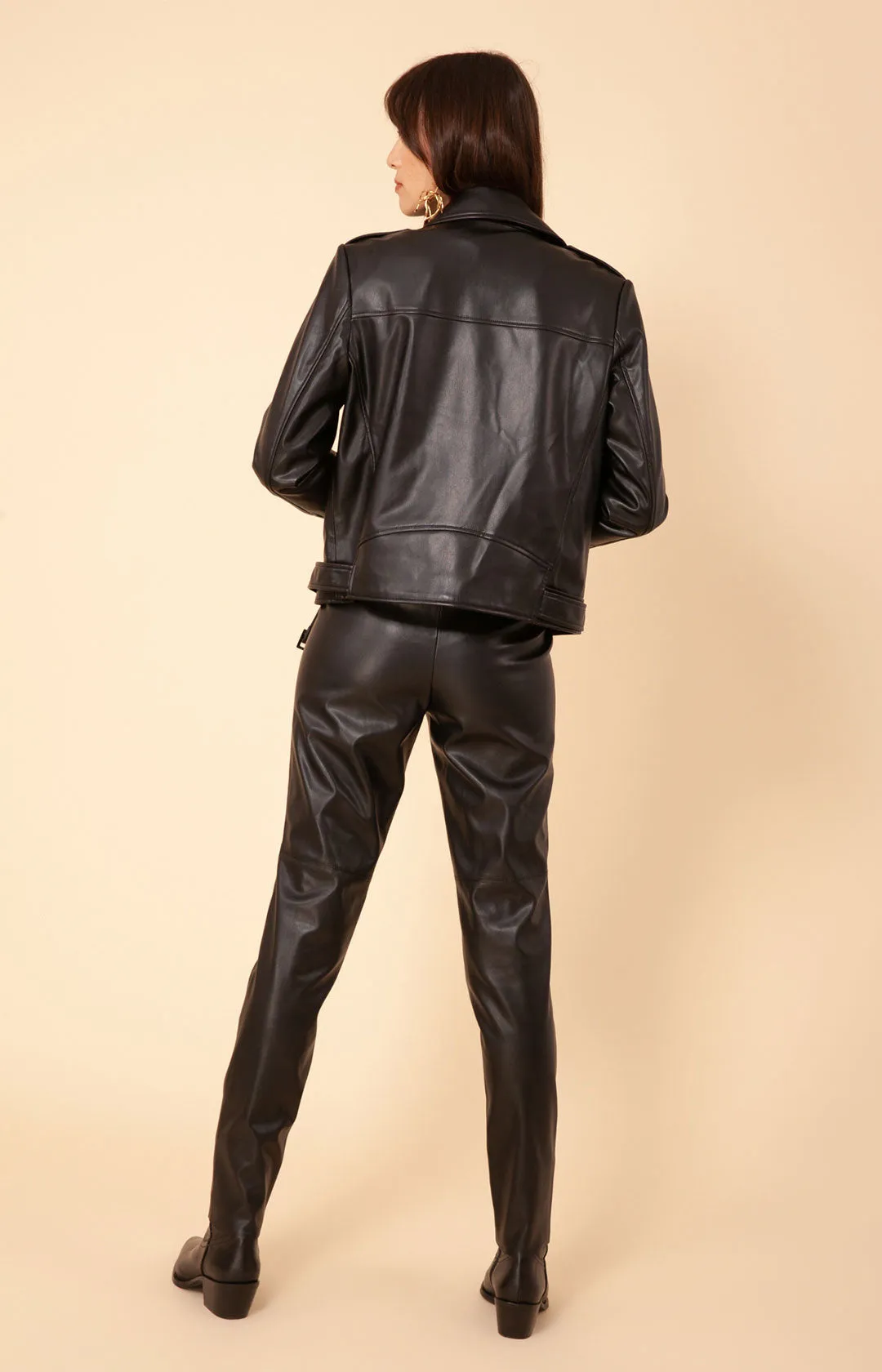 Cameo Stretch Faux Leather Jacket