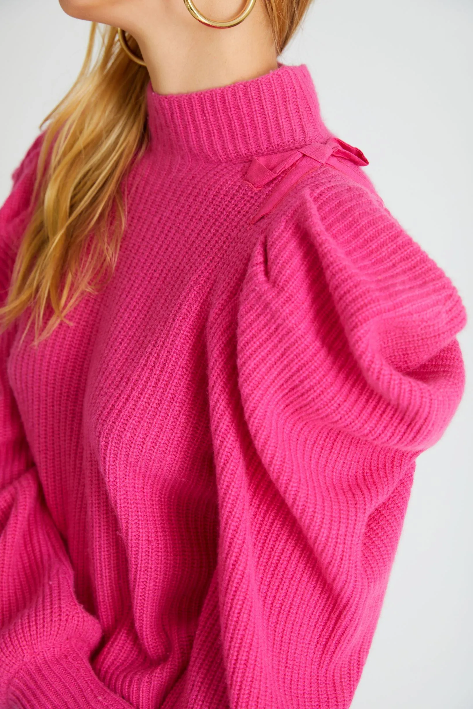 Cashmere Jumper Potter in Electric Pink