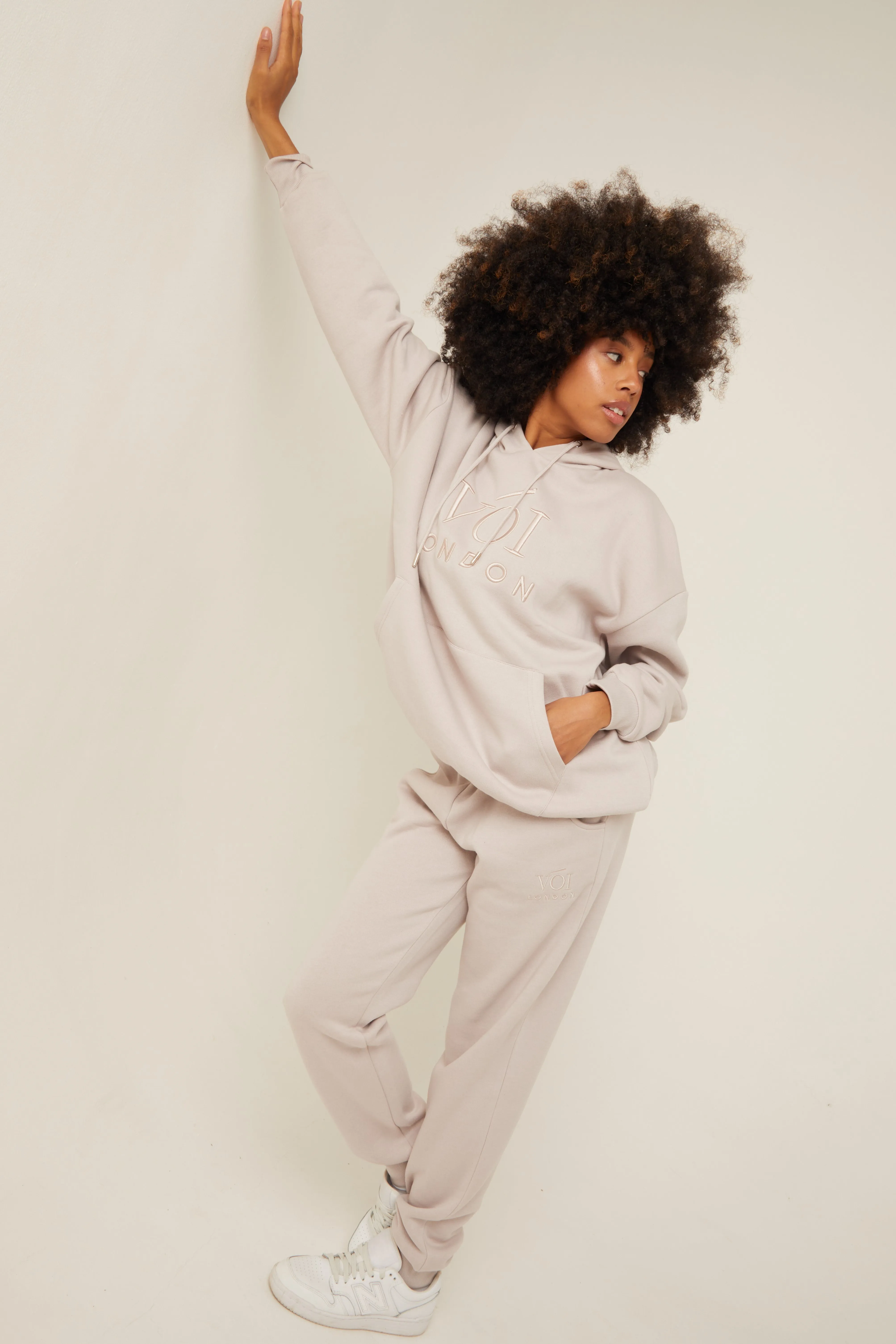 Chelsea Oversized Fleece Tracksuit - Metal Grey