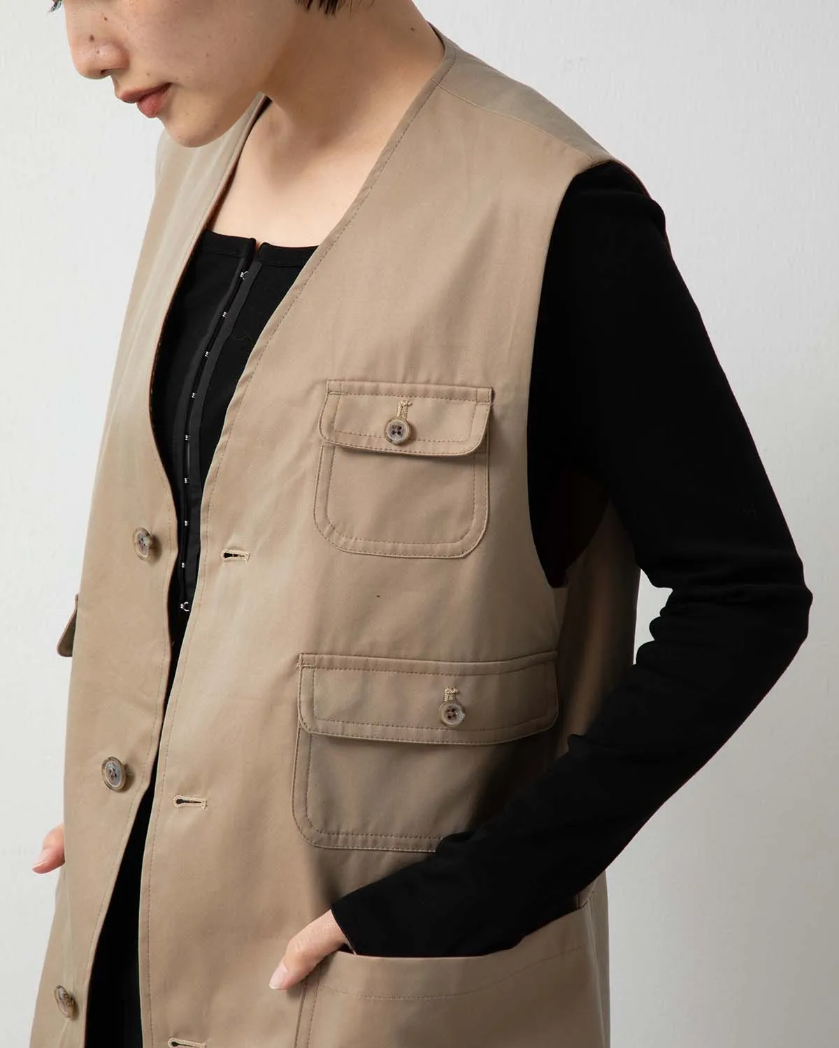 CHINO CLOTH  KARAMI REVERSIBLE VEST