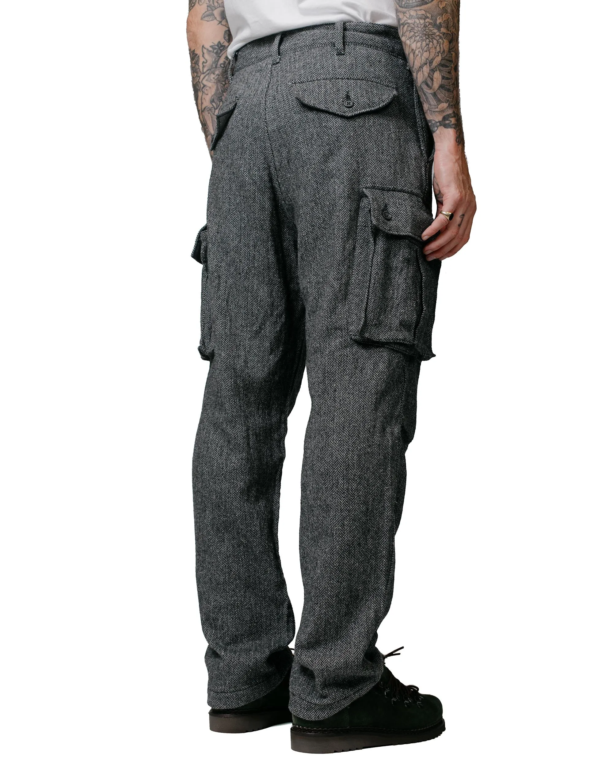 Engineered Garments FA Pant Grey Poly Wool Herringbone