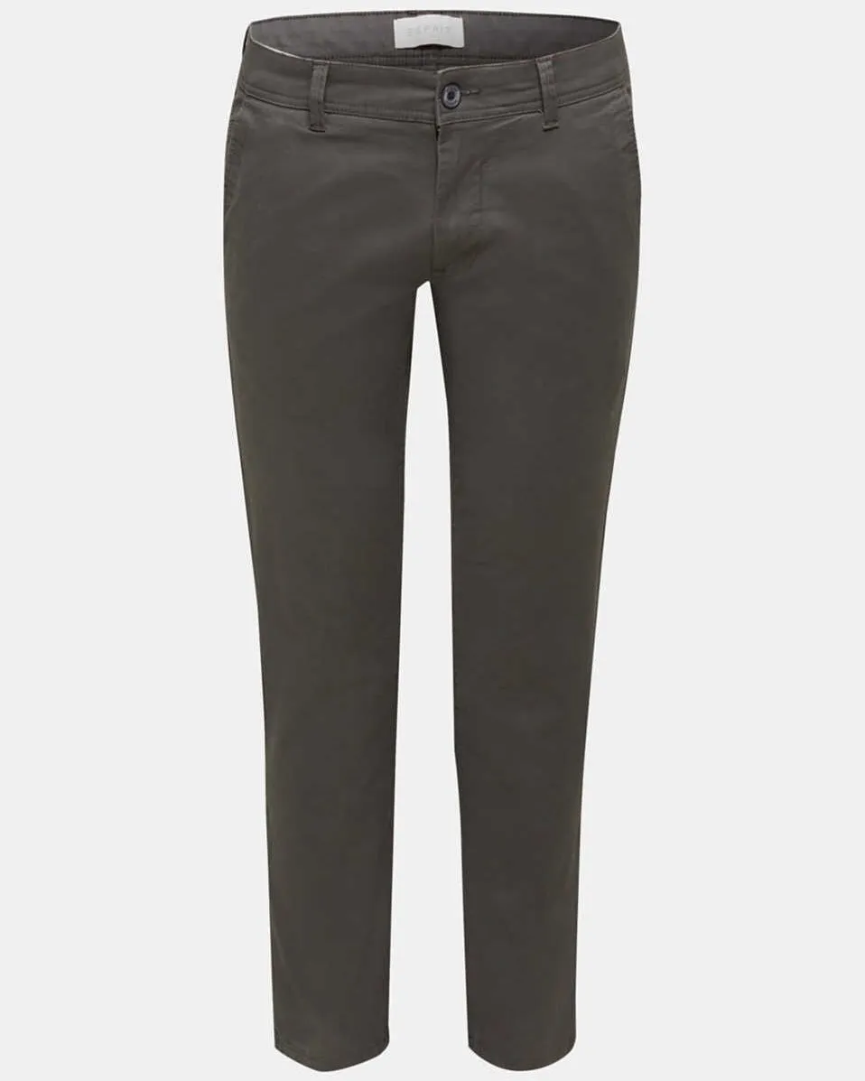 Esprit° Stretch chinos in stretch cotton dark grey