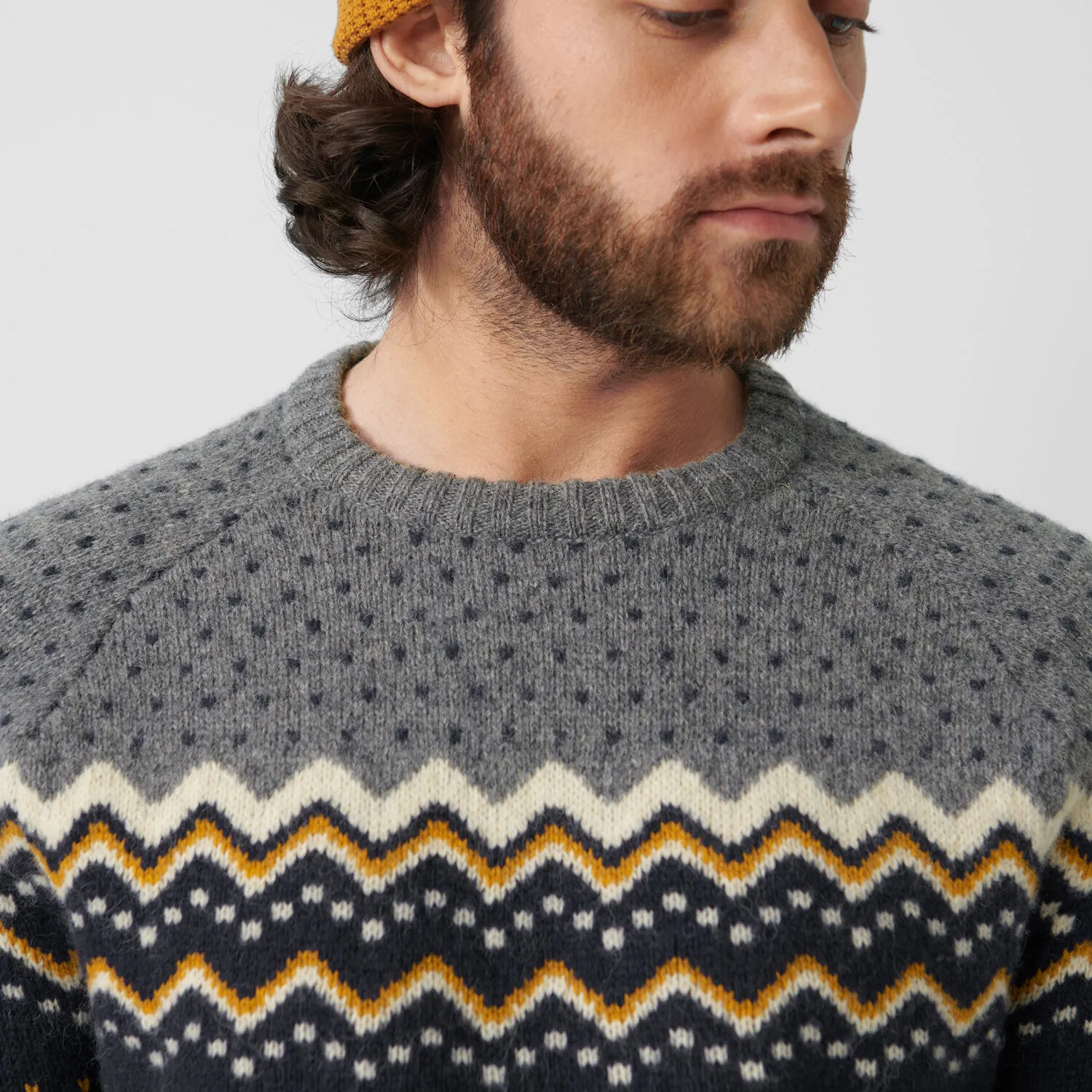 Fjällräven Men&#x27;s Övik Knit Sweater Dark Navy/Terracotta Brown | Buy Fjällräven Men&#x27;s Övik Knit Sweater Dark Navy/Terracotta Brown here | Outnorth