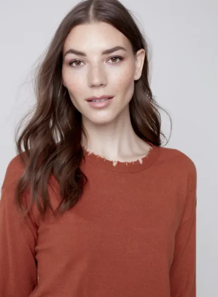 Frayed Crew Neck