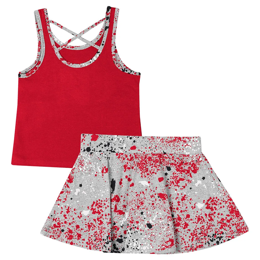 Girls' Nebraska Huskers Toddler Sweet Pea Tank Top And Skort Set
