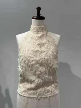 halter neck tops/ivory