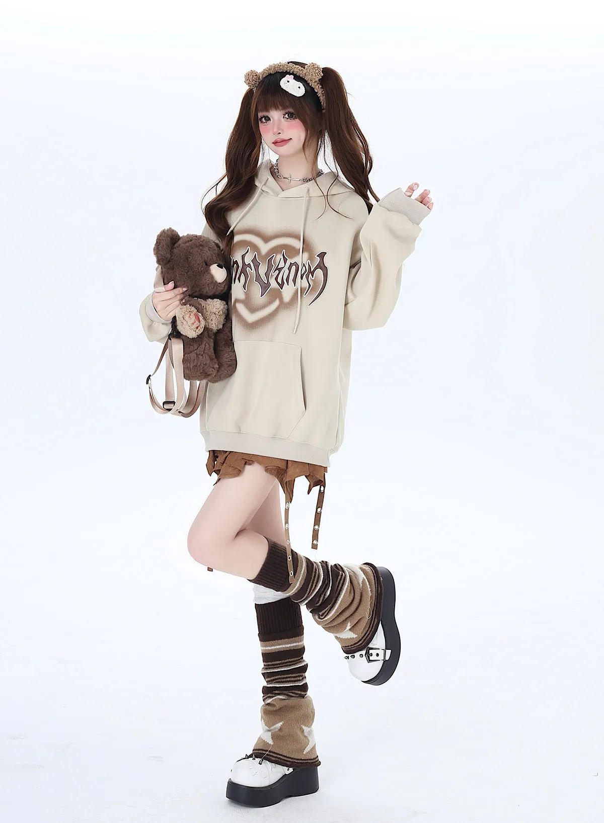 Hooded Hoodie American Cool Oversized Love Letter