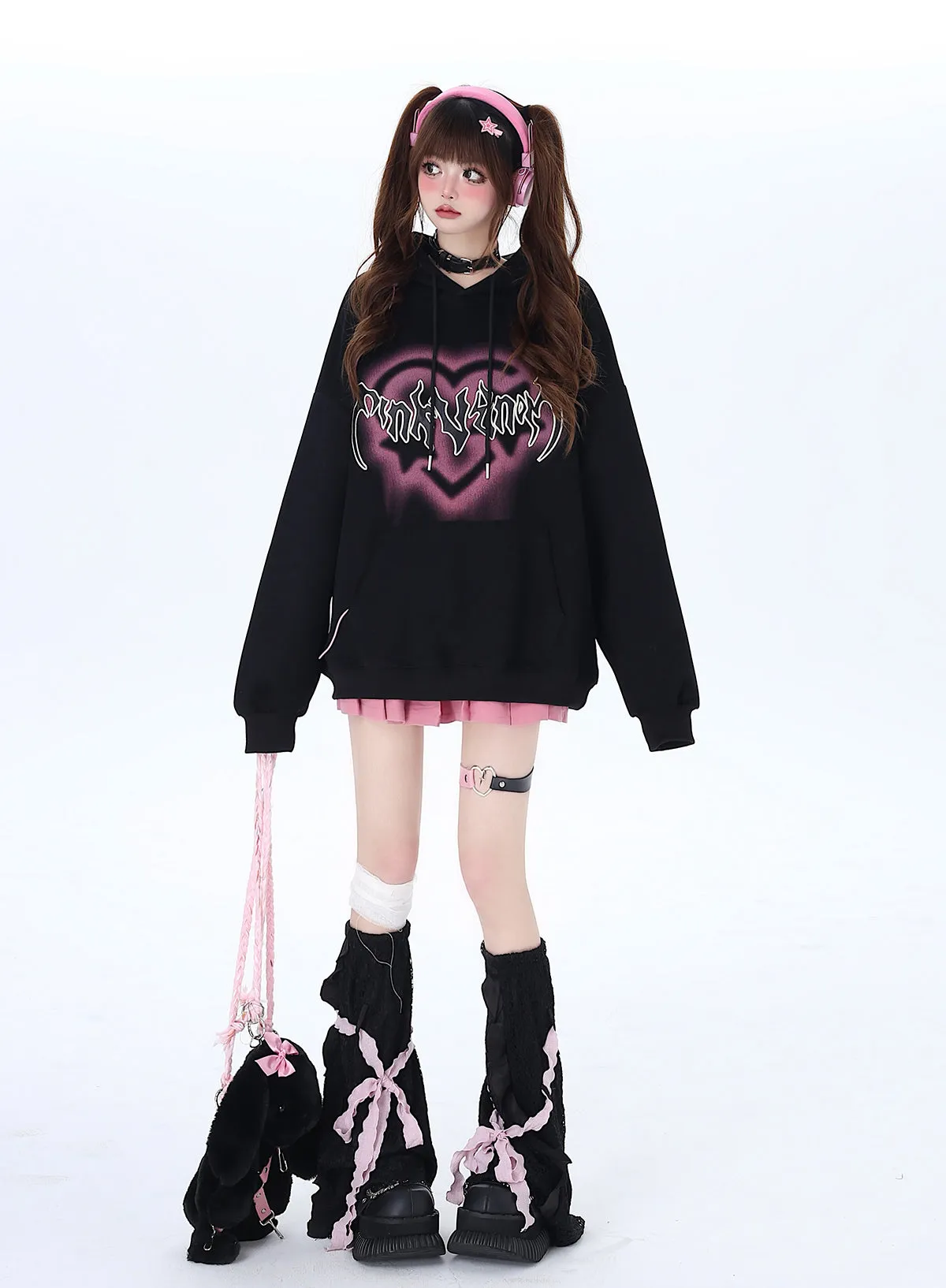 Hooded Hoodie American Cool Oversized Love Letter