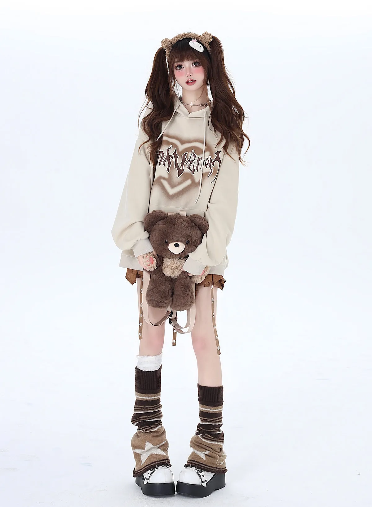 Hooded Hoodie American Cool Oversized Love Letter