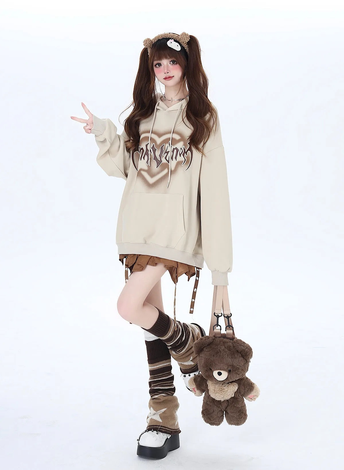 Hooded Hoodie American Cool Oversized Love Letter