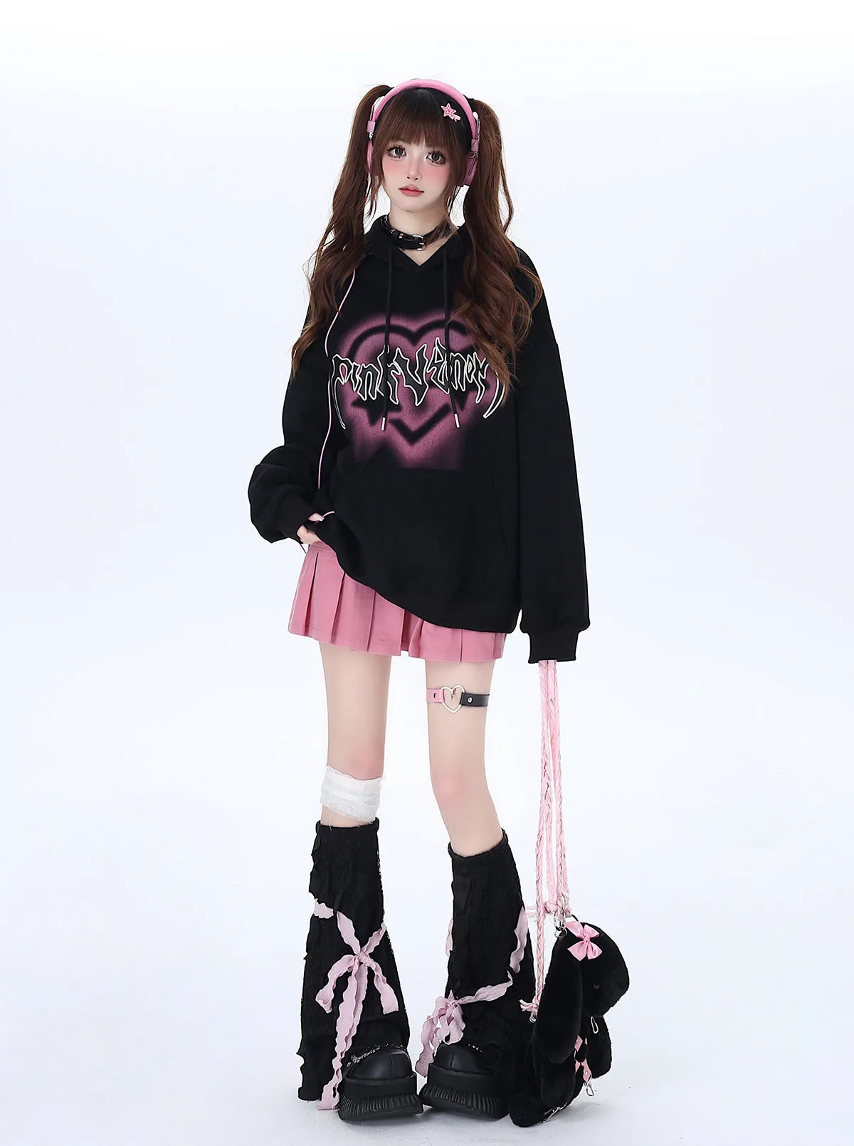 Hooded Hoodie American Cool Oversized Love Letter