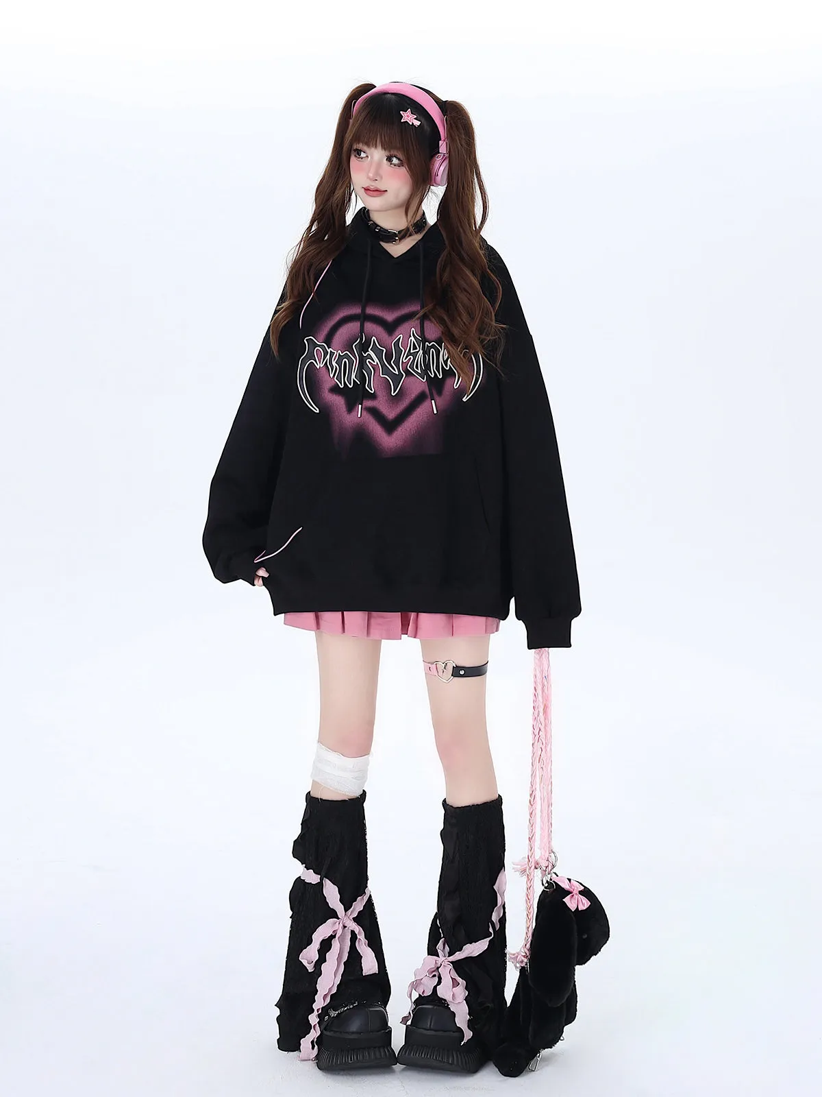 Hooded Hoodie American Cool Oversized Love Letter