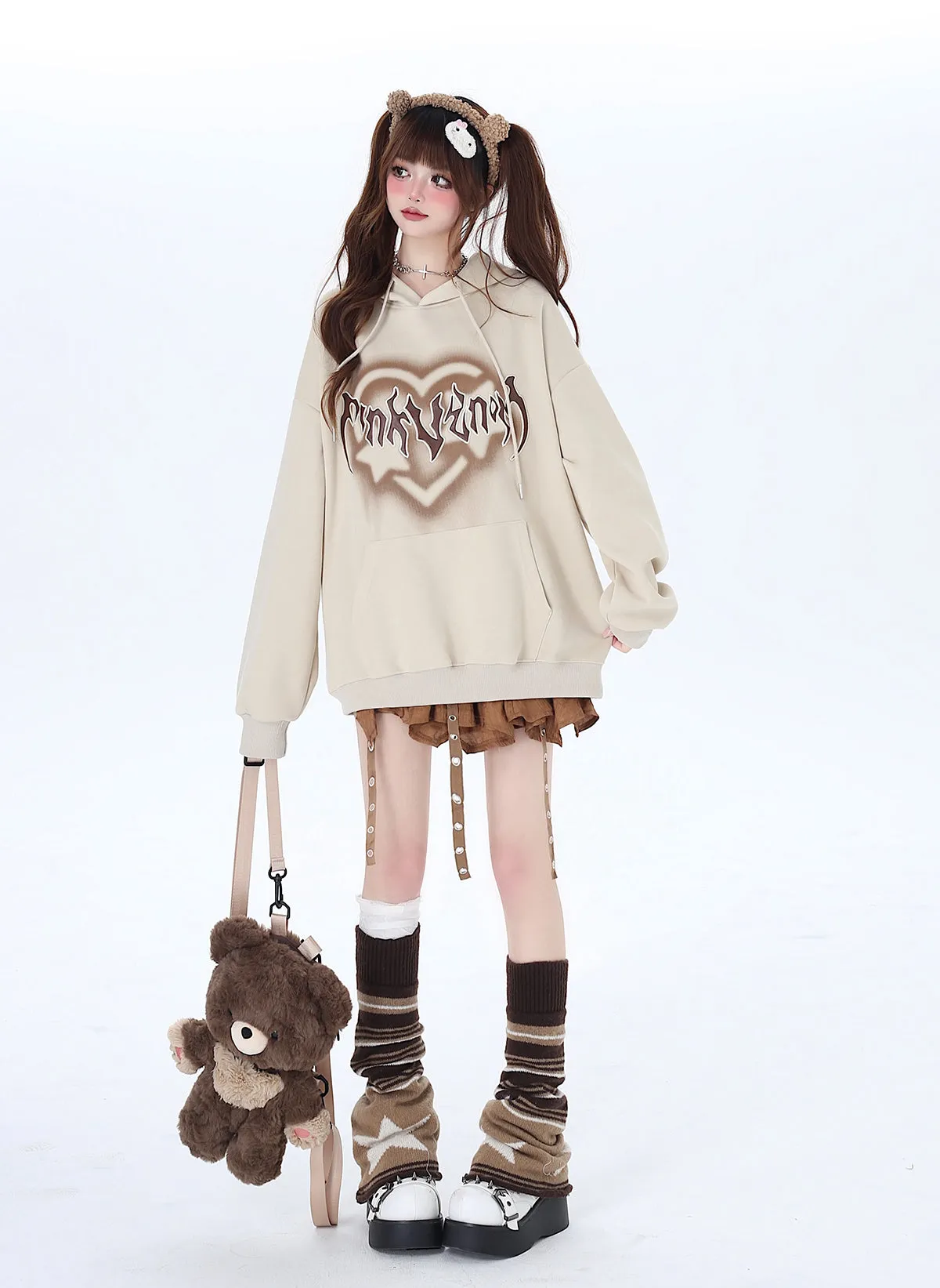 Hooded Hoodie American Cool Oversized Love Letter