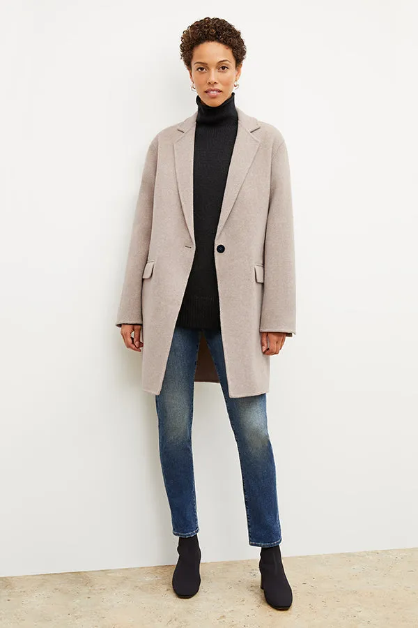Kasha Coat - Double Face Wool Cashmere :: Stone Melange