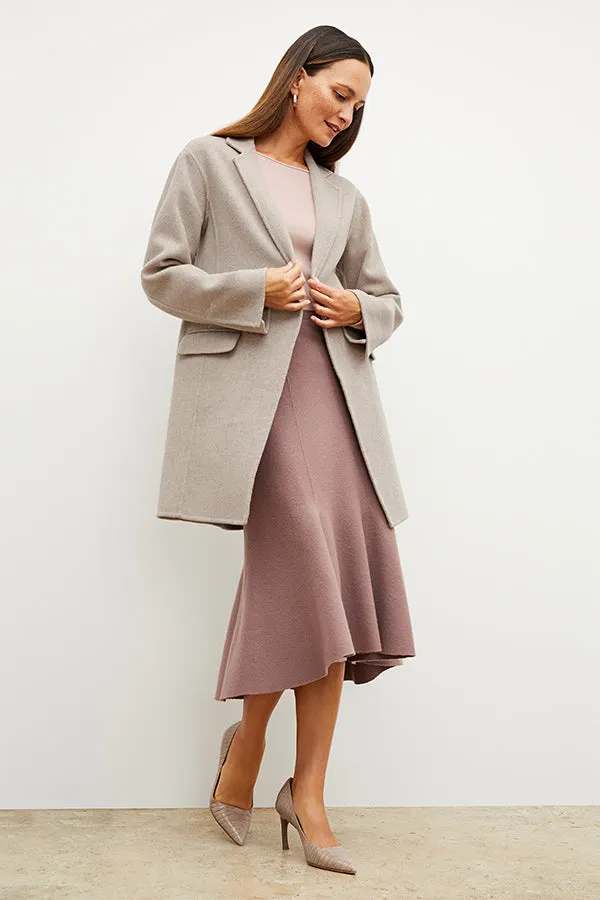 Kasha Coat - Double Face Wool Cashmere :: Stone Melange