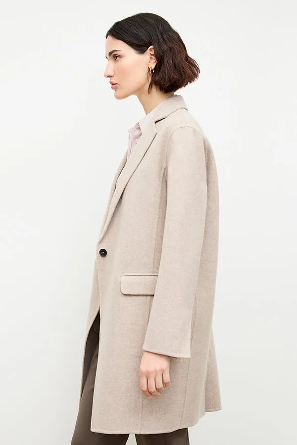 Kasha Coat - Double Face Wool Cashmere :: Stone Melange
