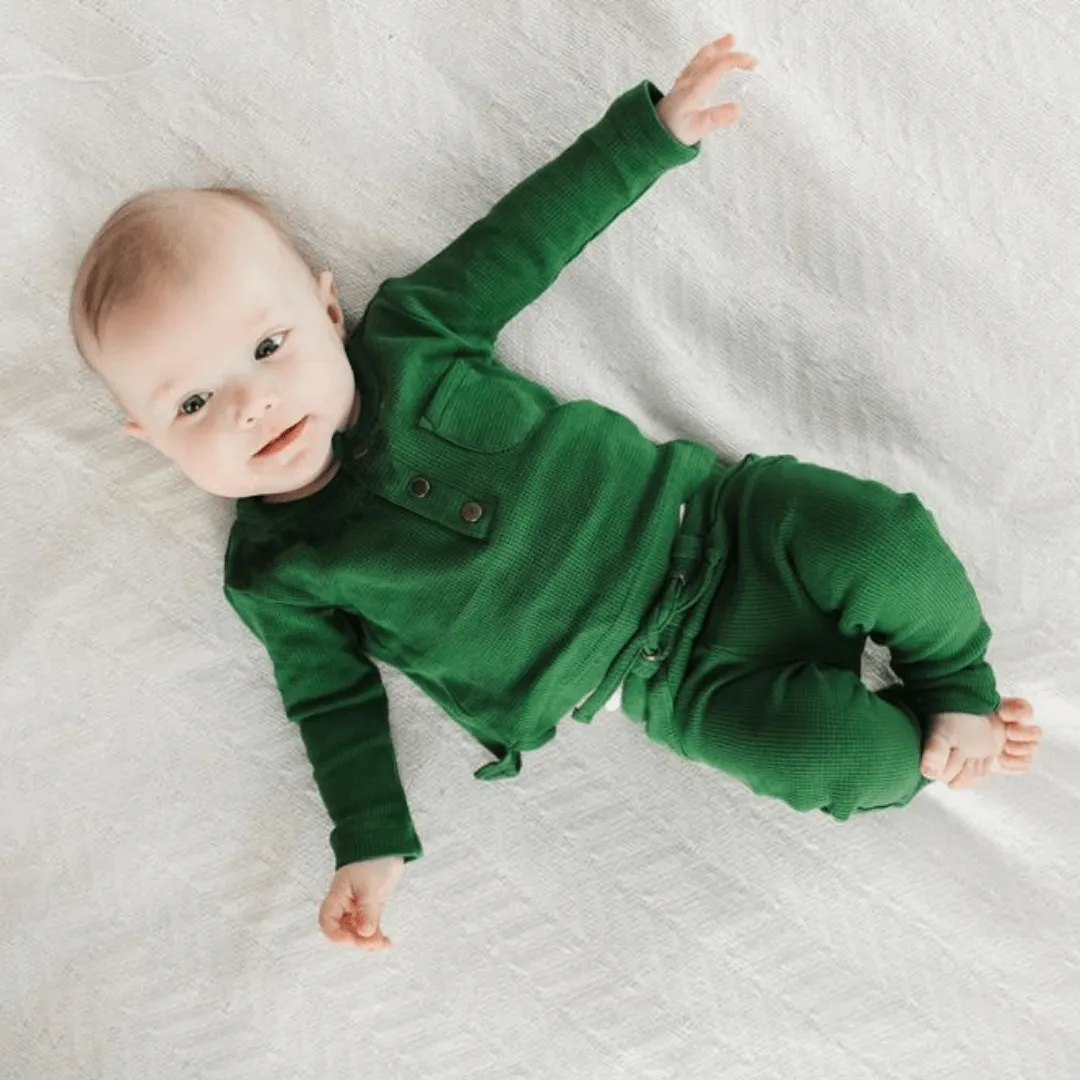 Organic Thermal Long Sleeve Shirt - Emerald
