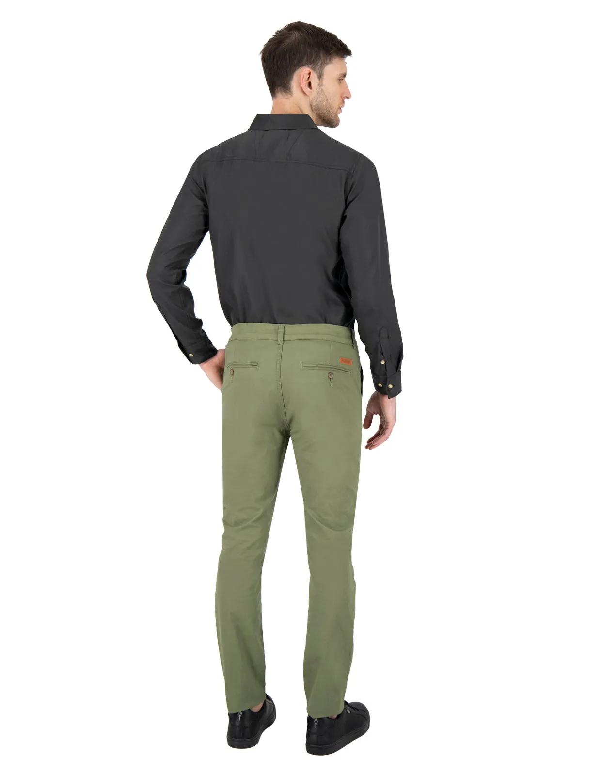 Pantalón Chino de Gabardina - Verde Musgo