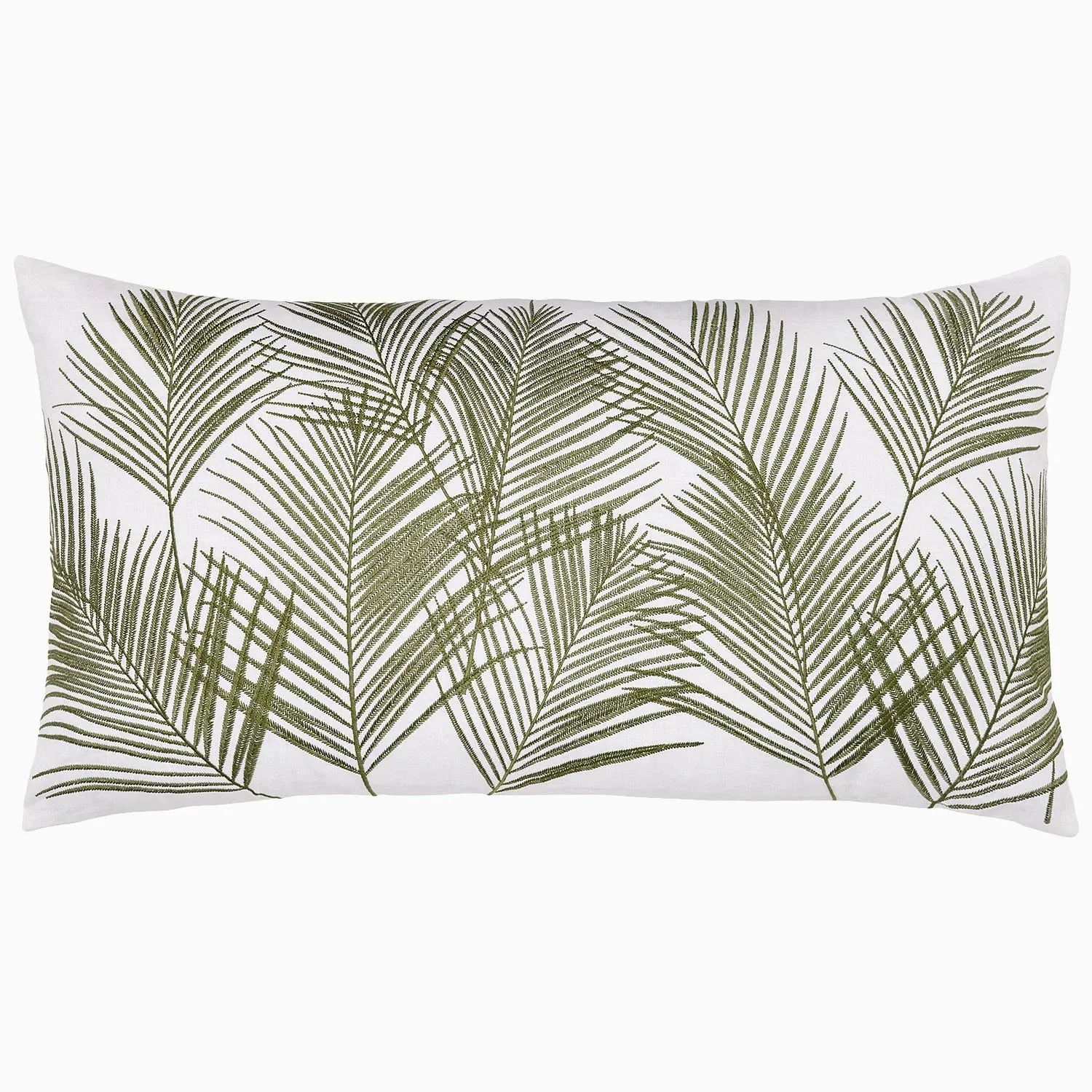 Pihu Dark Sage Embroidered Bolster 17" x 32"