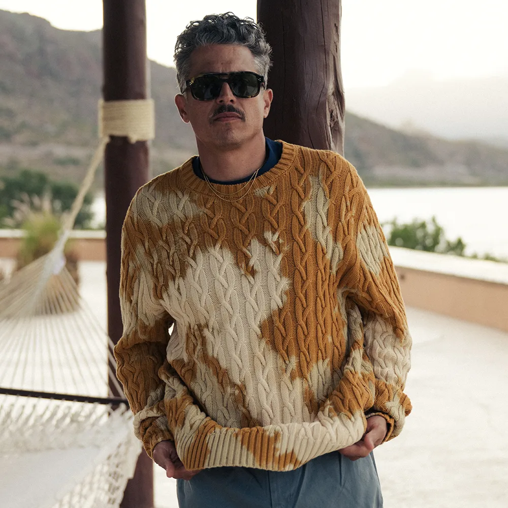 Shibori Cableknit Sweater