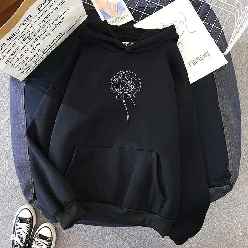 Single Rose Hoodie