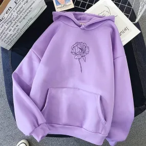 Single Rose Hoodie