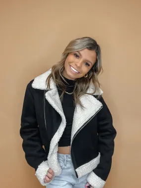 Suede & Sherpa Jacket