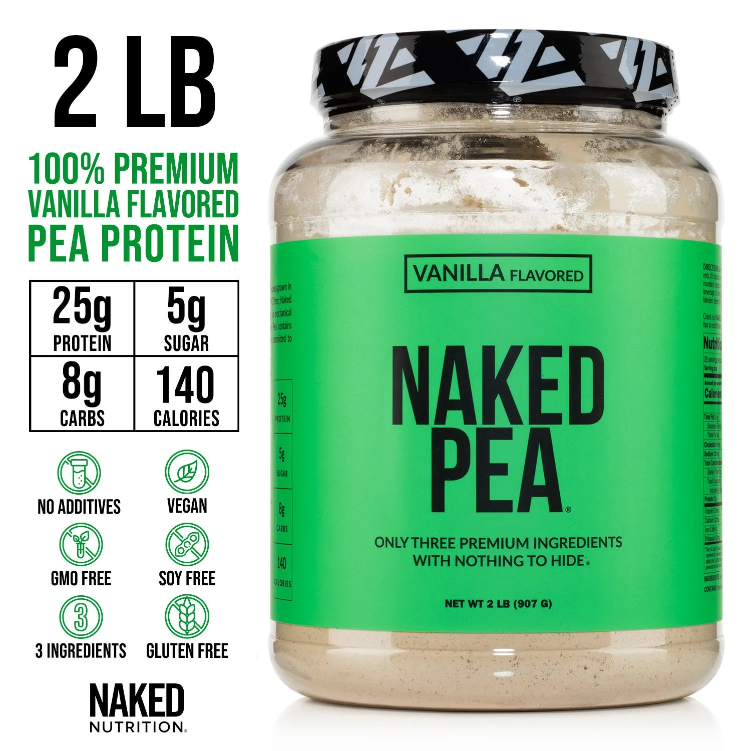 Vanilla Pea Protein Powder | Naked Vanilla Pea - 2LB