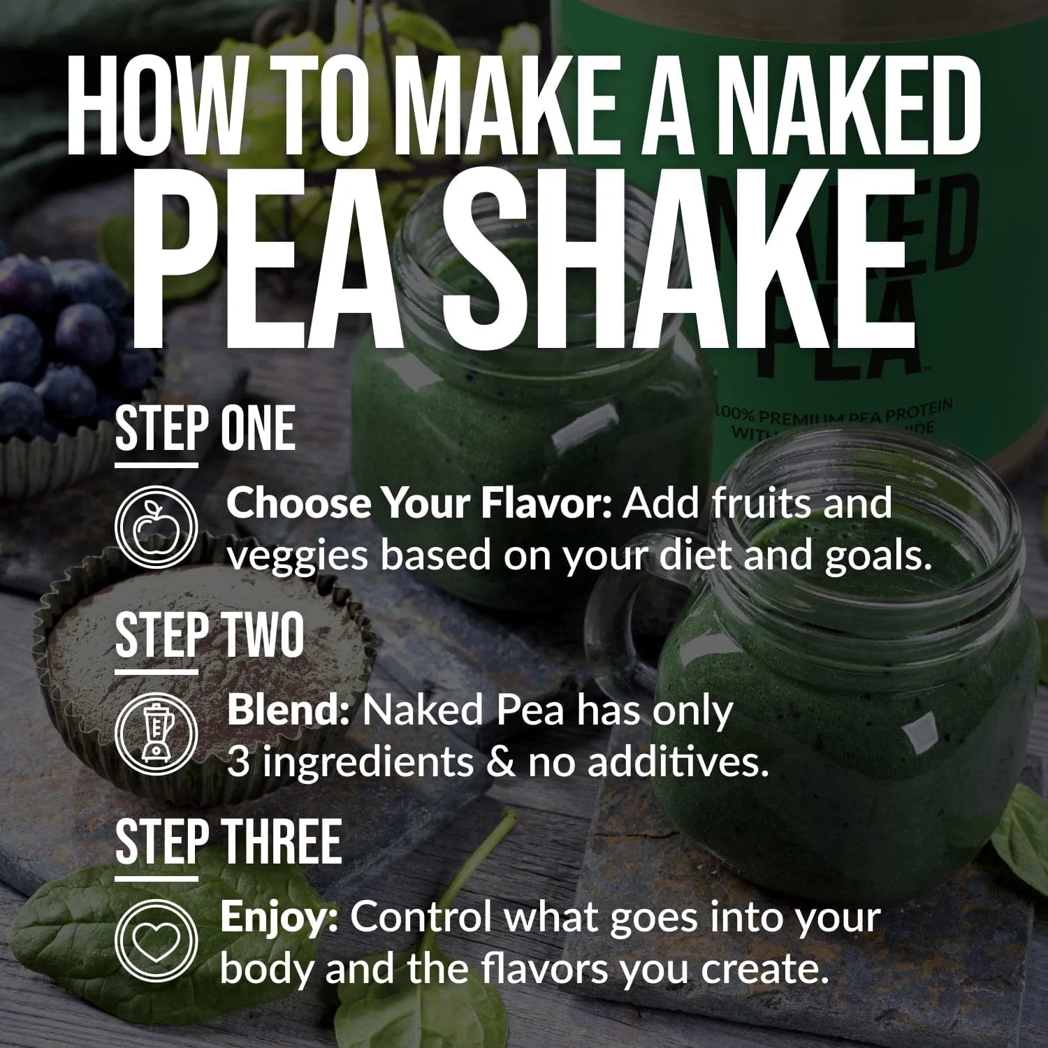 Vanilla Pea Protein Powder | Naked Vanilla Pea - 2LB