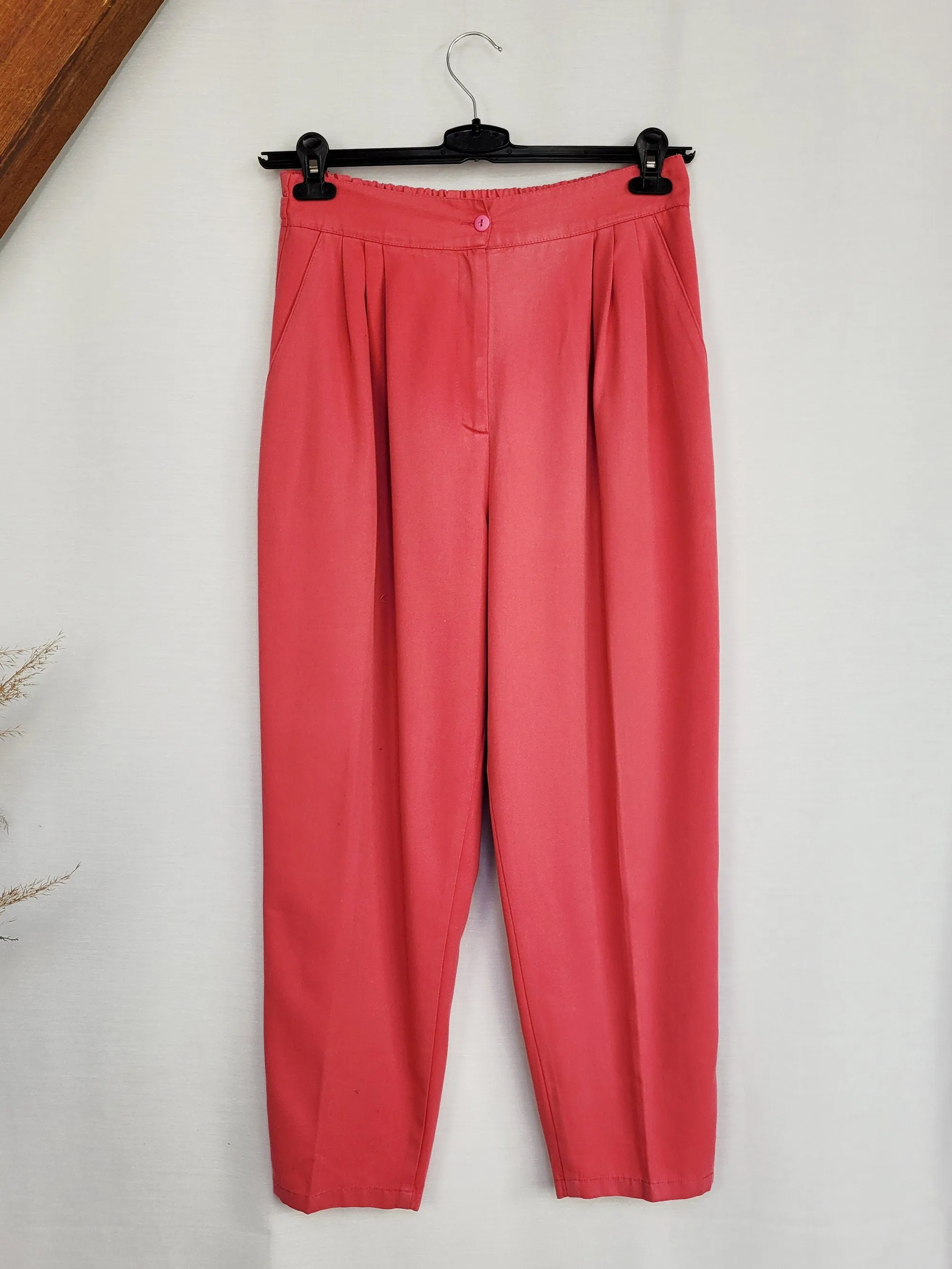 Vintage 90s pink high waist smart chino pants