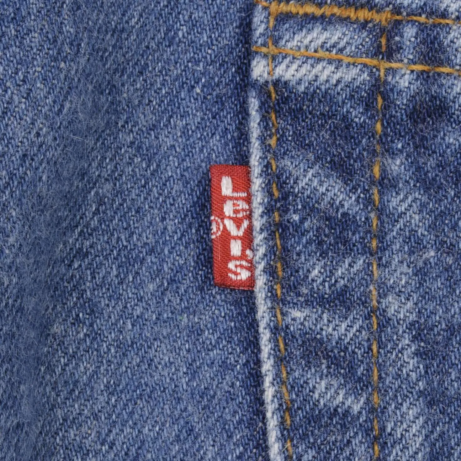 VINTAGE LEVIS 501 JEANS INDIGO 1980S SIZE W36 L34 MADE IN USA